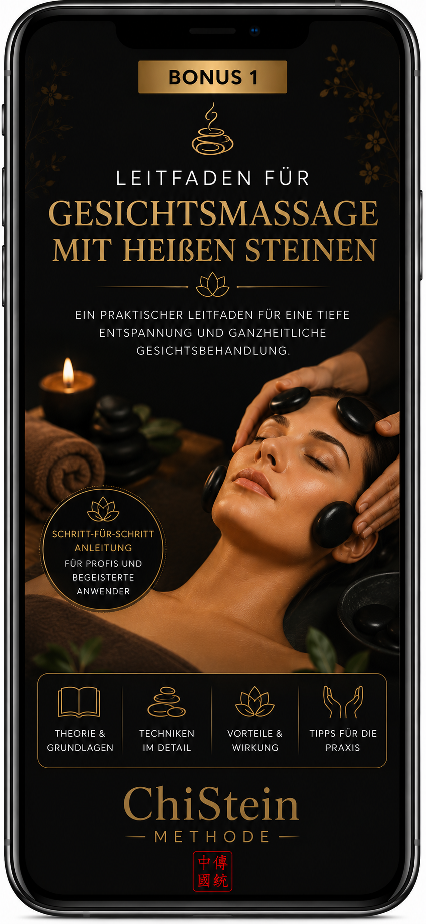 Bonus 1 — Gesichtsprotokoll mit heißen Steinen