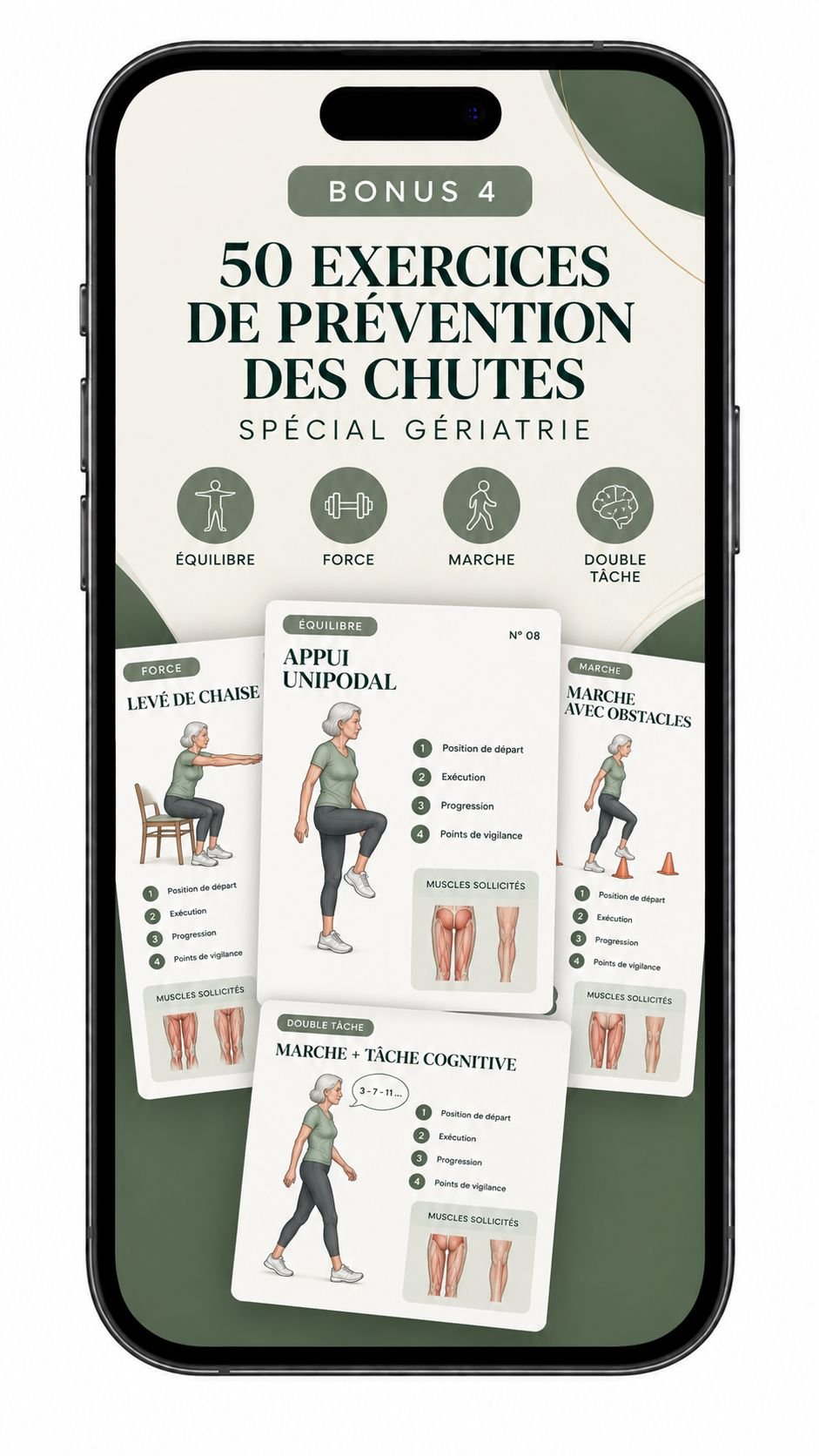 Bonus 4 — 50 exercices de prévention des chutes