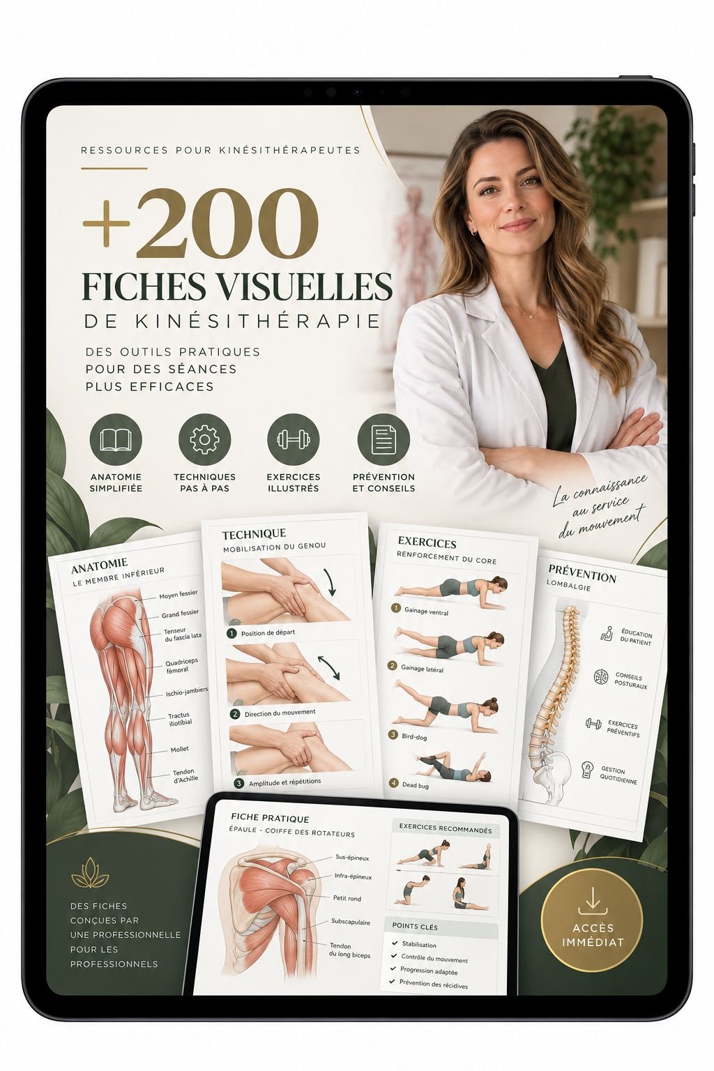 +200 Fiches Visuelles de Kinésithérapie